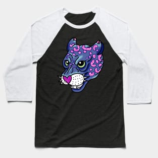 American traditional Panther Tattoo in Navy and Pink with Glitter and Sparkles Snarling cute gift Baseball T-Shirt